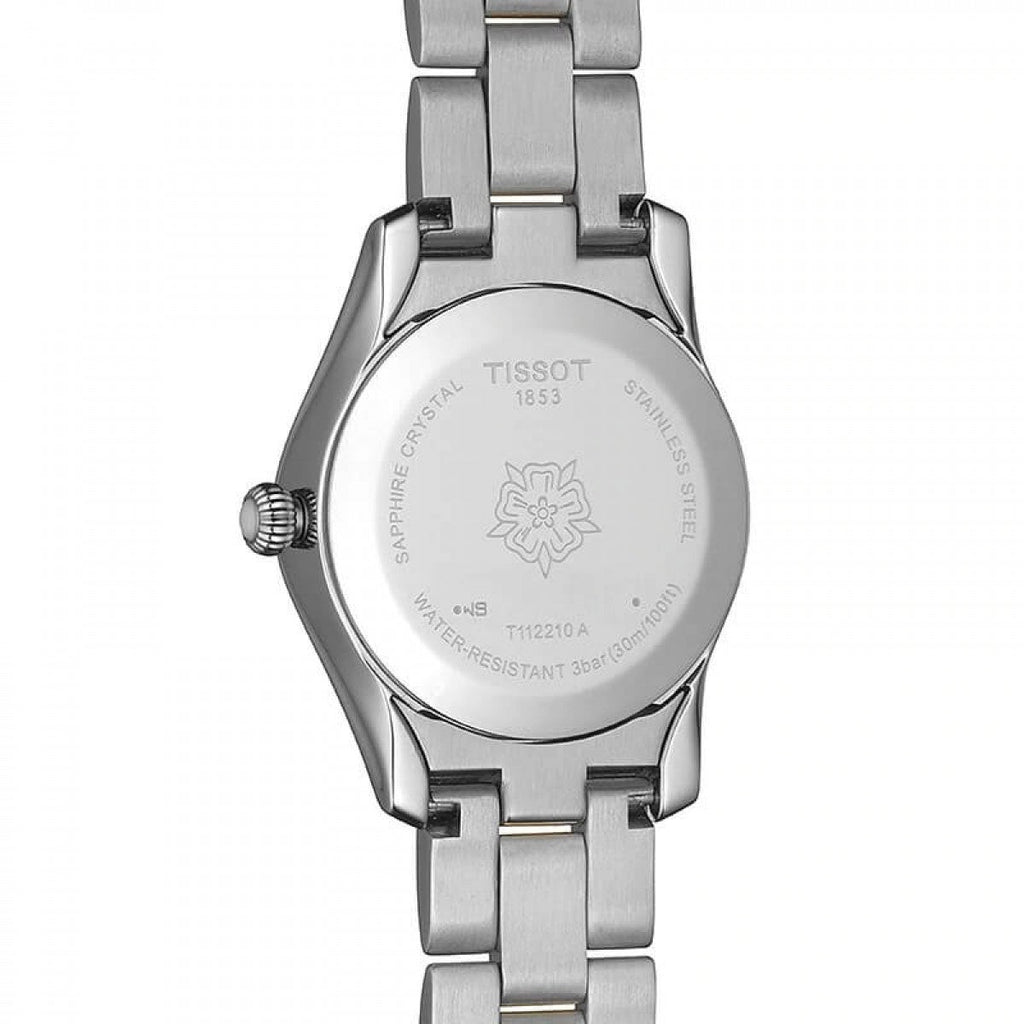 Tissot T Wave Quartz Mother of Pearl Dial Two Tone Steel Strap Watch for Women - T112.210.22.113.00
