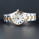 Tissot T Wave Mother of Pearl Dial Two Tone Steel Strap Watch For Women - T112.210.22.113.01
