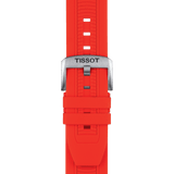 Tissot T Race Chronograph Black Dial Red Silicone Strap Watch For Men - T115.417.27.051.00