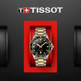 Tissot Seastar 1000 Black Dial Two Tone Steel Strap Watch For Men - T120.410.22.051.00