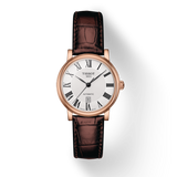 Tissot T Classic Carson Premium White Dial Brown Leather Strap Watch for Women - T122.207.36.033.00
