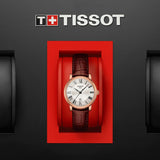 Tissot Carson Premium Lady Silver Dial Brown Leather Strap Watch For Women - T122.210.36.033.00