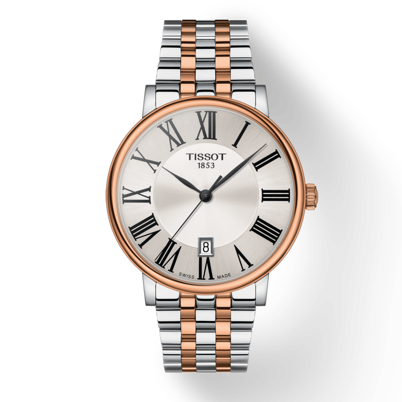 Tissot Carson Premium White Dial Two Tone Steel Strap Watch For Men - T122.410.22.033.00