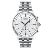 Tissot Carson Premium White Dial Silver Steel Strap Watch For Men - T122.417.11.011.00