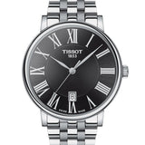 Tissot Carson Premium Black Dial Silver Steel Strap Watch For Men - T122.410.11.053.00
