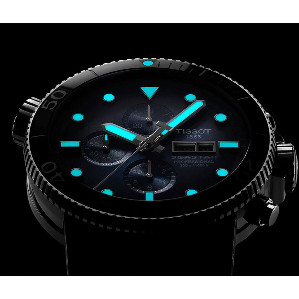 Tissot Supersport Chrono Blue Dial Silver Steel Strap Watch For Men - T125.617.11.041.00