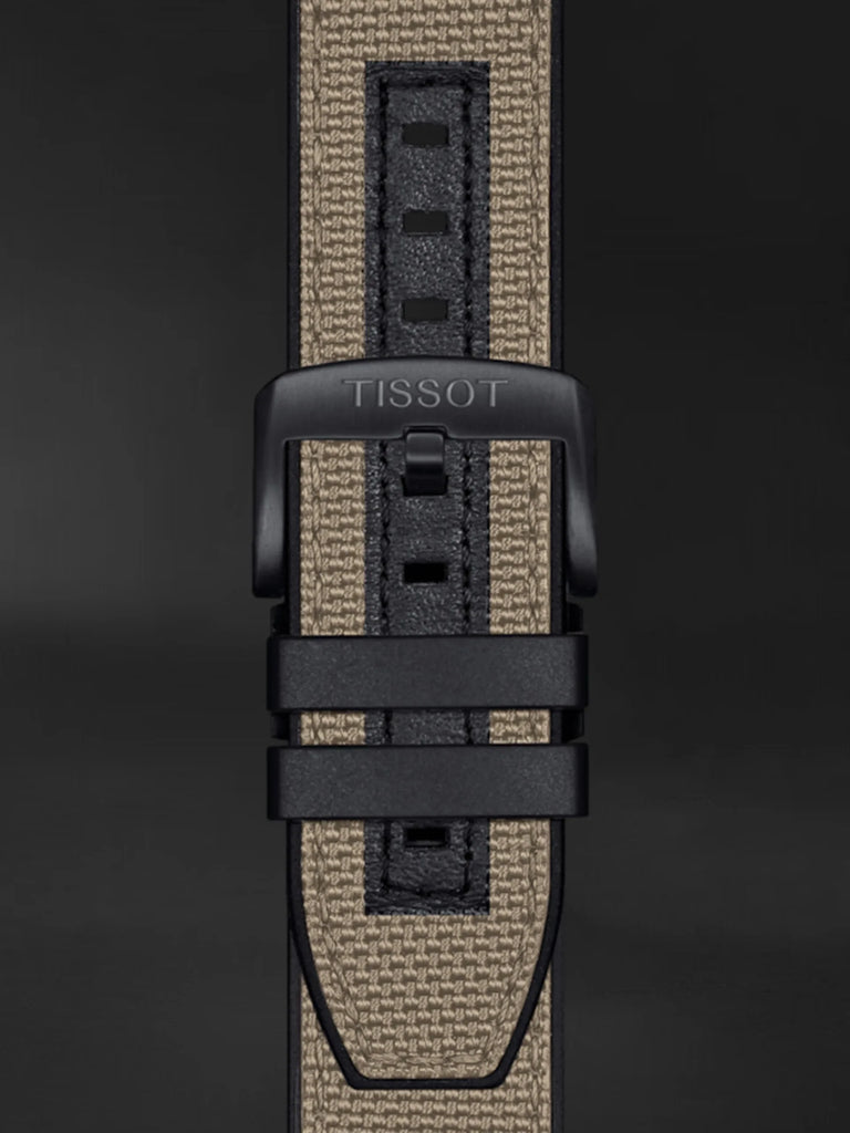 Tissot Supersport Chrono Black Dial Beige Nylon Strap Watch For Men - T125.617.37.051.01