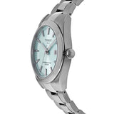 Tissot Gentleman Powermatic 80 Silicium Ice Blue Silver Steel Strap Watch For Men - T127.407.11.351.00