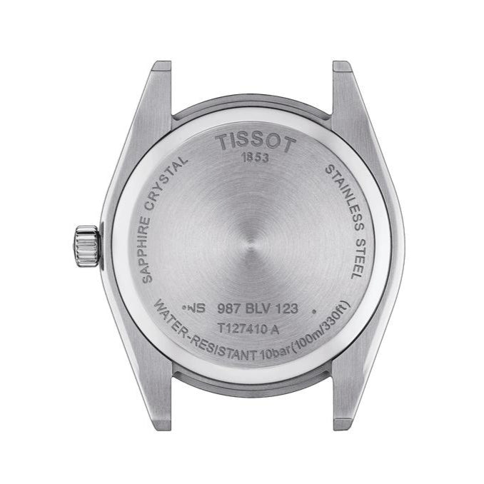 Tissot Gentleman Black Dial Black Leather Strap Watch For Men - T127.410.16.051.00