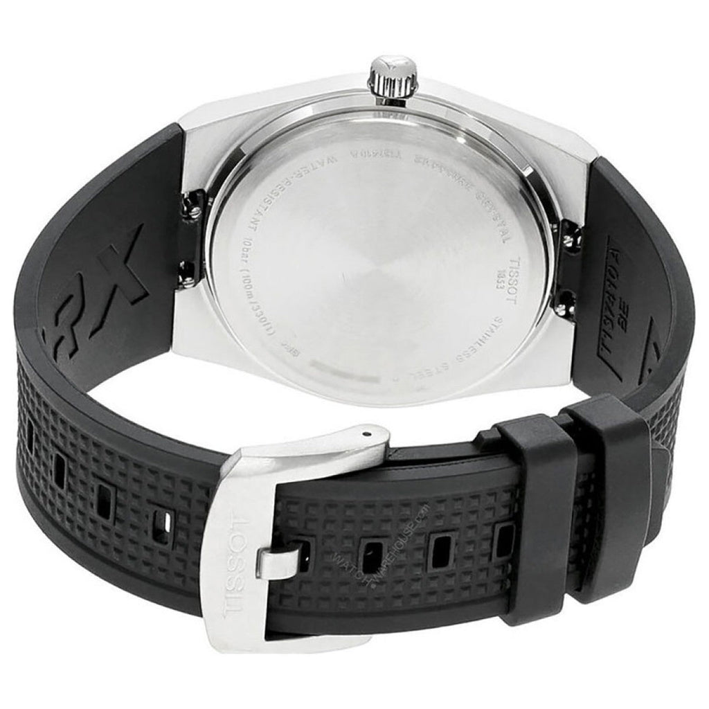 Tissot PRX Black Dial Black Rubber Strap Watch For Men - T137.410.17.051.00