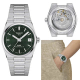 Tissot PRX Powermatic 80 Green Dial Silver Steel Strap Watch for Men - T137.207.11.091.00