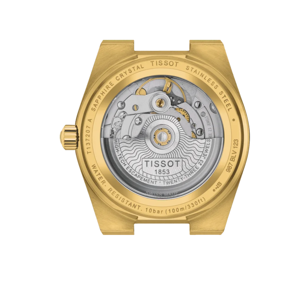 Tissot PRX Powermatic 80 Gold Dial Gold Steel Strap Watch for Men - T137.207.33.021.00