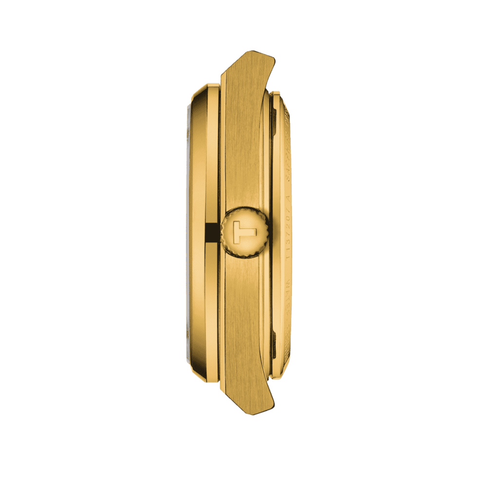 Tissot PRX Powermatic 80 Gold Dial Gold Steel Strap Watch for Men - T137.207.33.021.00