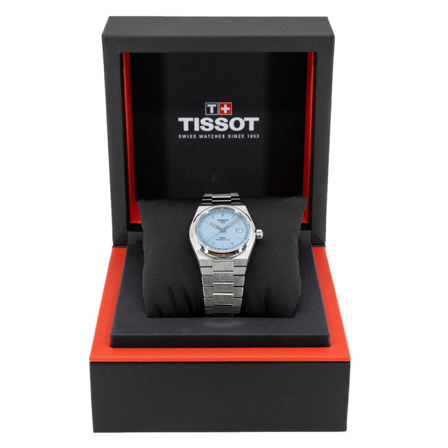 Tissot PRX Powermatic 80 Ice Blue Dial Silver Steel Strap Watch for Men - T137.207.11.351.00