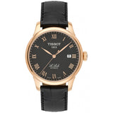 Tissot T Classic Le Locle Automatic Black Dial Black Leather Strap Watch For Men - T41.5.423.53