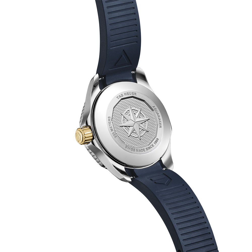 Tag Heuer Aquaracer Professional 200 Automatic Diamonds Blue Dial Blue Rubber Strap Watch for Women - WBP2450.FT6215