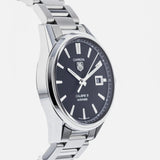 Tag Heuer Carrera Automatic Black Dial Silver Steel Strap Watch for Men - WAR211A.BA0782