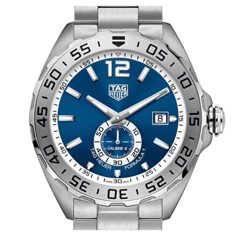 Tag Heuer Formula 1 Calibre 6 Automatic Blue Dial Silver Steel Strap Watch for Men - WAZ2014.BA0842
