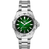 Tag Heuer Aquaracer Professional 200 Automatic Green Dial Silver Steel Strap Watch for Men - WBP2115.BA0627