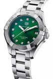 Tag Heuer Aquaracer Diamonds Emerald Green Dial Watch for Women - WBD1316.BA0740