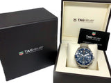 Tag Heuer Aquaracer Calibre 16 43mm Blue Dial Silver Steel Strap Watch for Men - CAY211B.BA0927