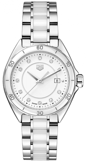 Tag Heuer Formula 1 Diamonds White Dial Two Tone Steel Strap Watch for Women - WBJ141AD.BA0974