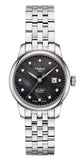 Tissot Le Locle Automatic Diamonds Mother of Pearl Black Dial Silver Steel Strap Watch For Women - T006.207.11.126.00
