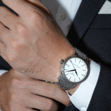 Tissot Carson Powermatic 80 Silver Dial Silver Steel Strap Watch For Men - T085.407.11.011.00