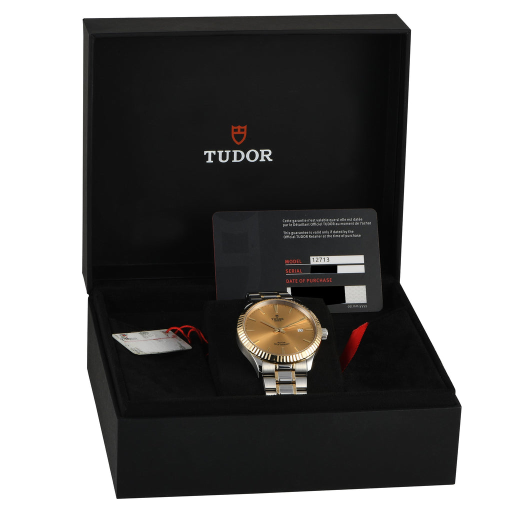 Tudor Style Automatic Silver Dial Two Tone Steel Strap Watch for Men - M12713-0003