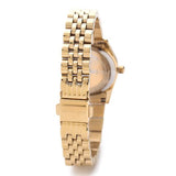 Michael Kors Lexington Quartz Pink Dial Gold Steel Strap Watch For Women - MK3270