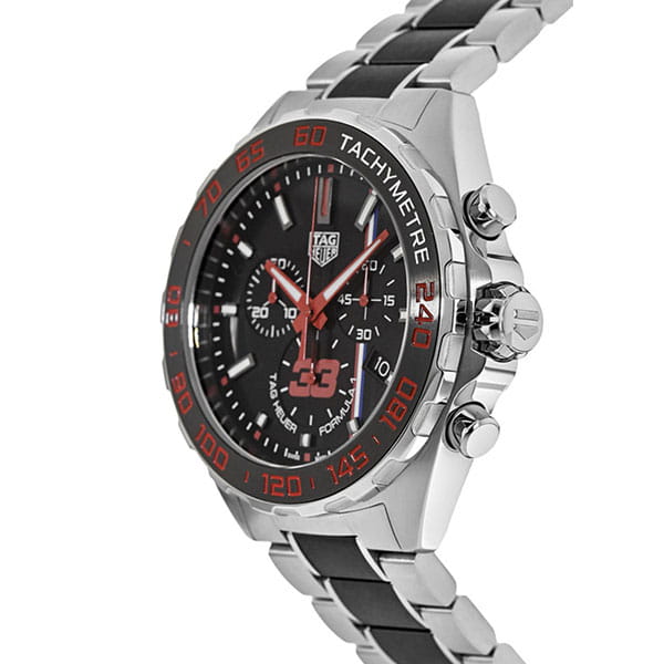 Tag Heuer Formula 1 Max Verstappen Limited Edition Grey Dial Two Tone Steel Strap Watch for Gents - CAZ101U.BA0843