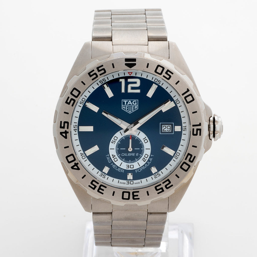 Tag Heuer Formula 1 Calibre 6 Automatic Blue Dial Silver Steel Strap Watch for Men - WAZ2014.BA0842