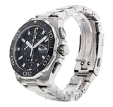 Tag Heuer Aquaracer Calibre 16 Day-Date Black Dial Silver Steel Strap Watch for Men - CAY211A.BA0927