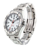 Tag Heuer Aquaracer Calibre 5 Automatic White Dial Silver Steel Strap Watch for Men - WAY2013.BA0927
