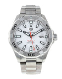 Tag Heuer Aquaracer Calibre 5 Automatic White Dial Silver Steel Strap Watch for Men - WAY2013.BA0927