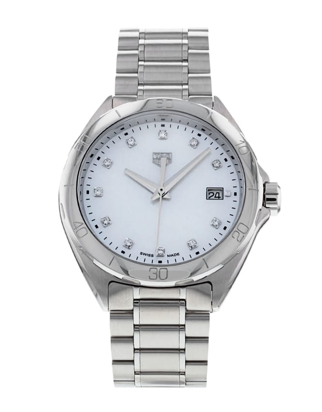 Tag Heuer Formula 1 White Mother of Pearl Dial Silver Steel Strap Watch for Women - WBJ1319.BA0666