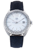 Tag Heuer Formula 1 Quartz Diamonds Mother of Pearl Dial Blue Leather Strap Watch for Women - WBJ131A.FC8251