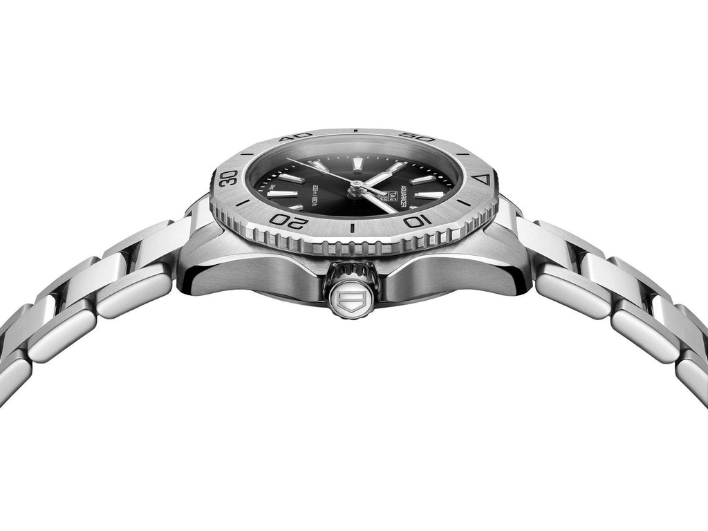 Tag Heuer Aquaracer Professional 200 Quartz Black Dial Silver Steel Strap Watch for Women - WBP1410.BA0622