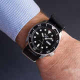 Seiko 5 Sports SKX Automatic Black Dial Black NATO Strap Watch For Men - SRPD55K3