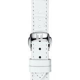 Tissot T-Classic Powermatic 80 Mother of Pearl Silver Dial White Leather Strap Watch For Women - T108.208.26.117.00