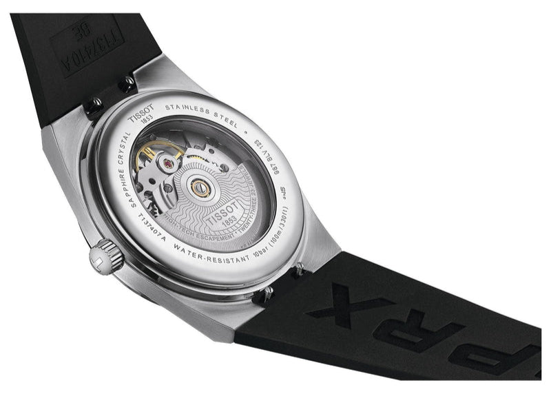 Tissot PRX Powermatic 80 Blue Dial Black Rubber Strap Watch for Men - T137.407.17.041.00