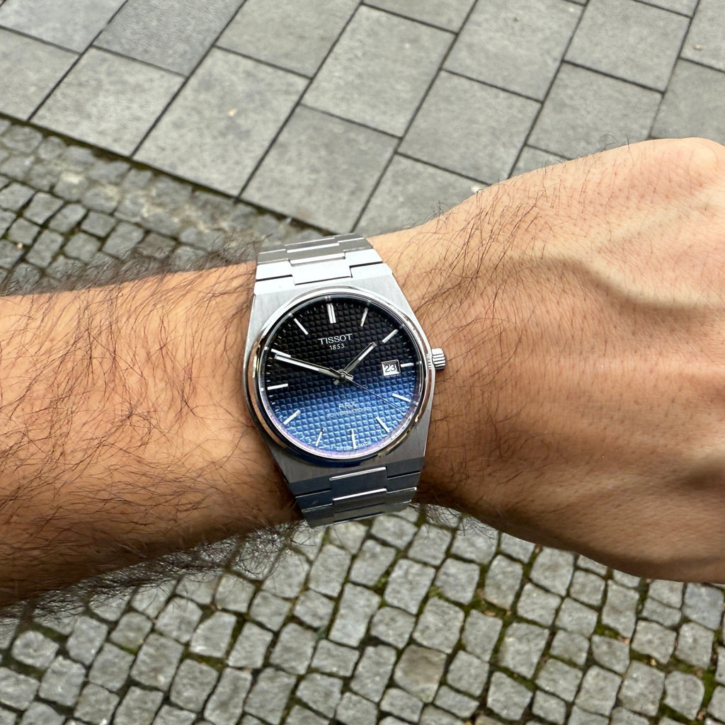 Tissot Powermatic 80 Automatic Gradient Blue Dial Silver Steel Strap Watch for Men - T137.407.11.051.01