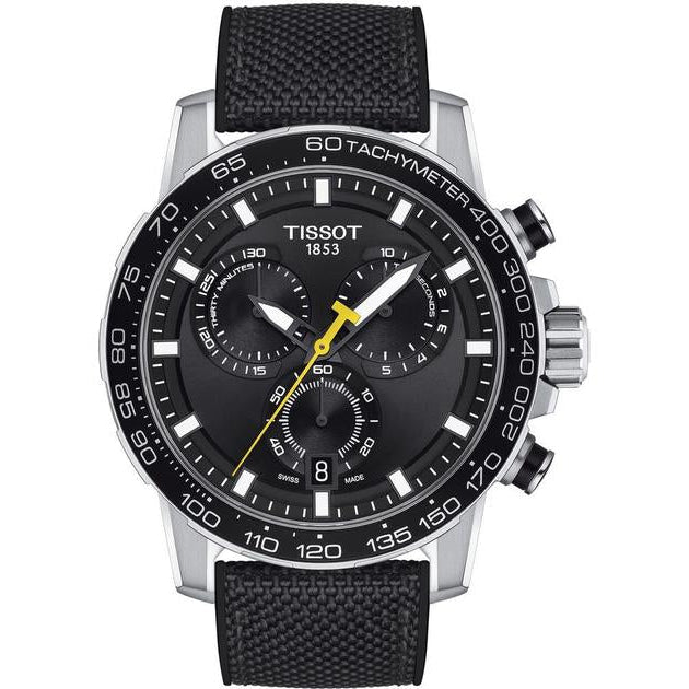 Tissot Supersport Chrono Black Dial Black Nylon Strap Watch for Men - T125.617.17.051.02