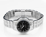 Tissot Carson Automatic Black Dial Silver Steel Strap Watch For Women - T085.207.11.051.00