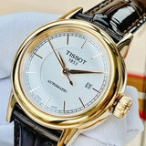 Tissot Carson Automatic White Dial Brown Leather Strap Watch For Women - T085.207.36.011.00