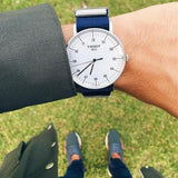 Tissot T Classic Everytime Large White Dial Blue NATO Strap Watch For Men - T109.610.17.037.00