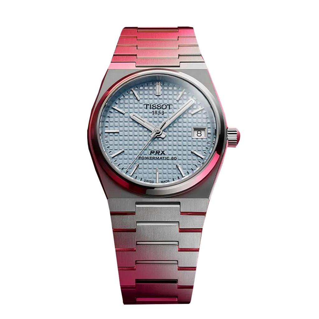 Tissot PRX Powermatic 80 Ice Blue Dial Silver Steel Strap Watch for Men - T137.207.11.351.00