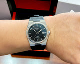 Tissot PRX Powermatic 80 Black Dial Black Rubber Strap Watch for Men - T137.407.17.051.00