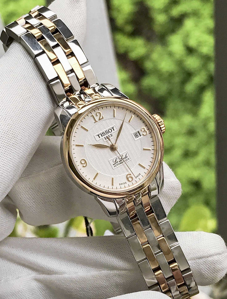 Tissot Le Locle Automatic Small Lady White Dial Two Tone Steel Strap Watch For Women - T41.2.183.34