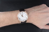 Tissot T Classic Tradition Silver Dial Brown Leather Strap Watch For Men - T063.610.36.038.00